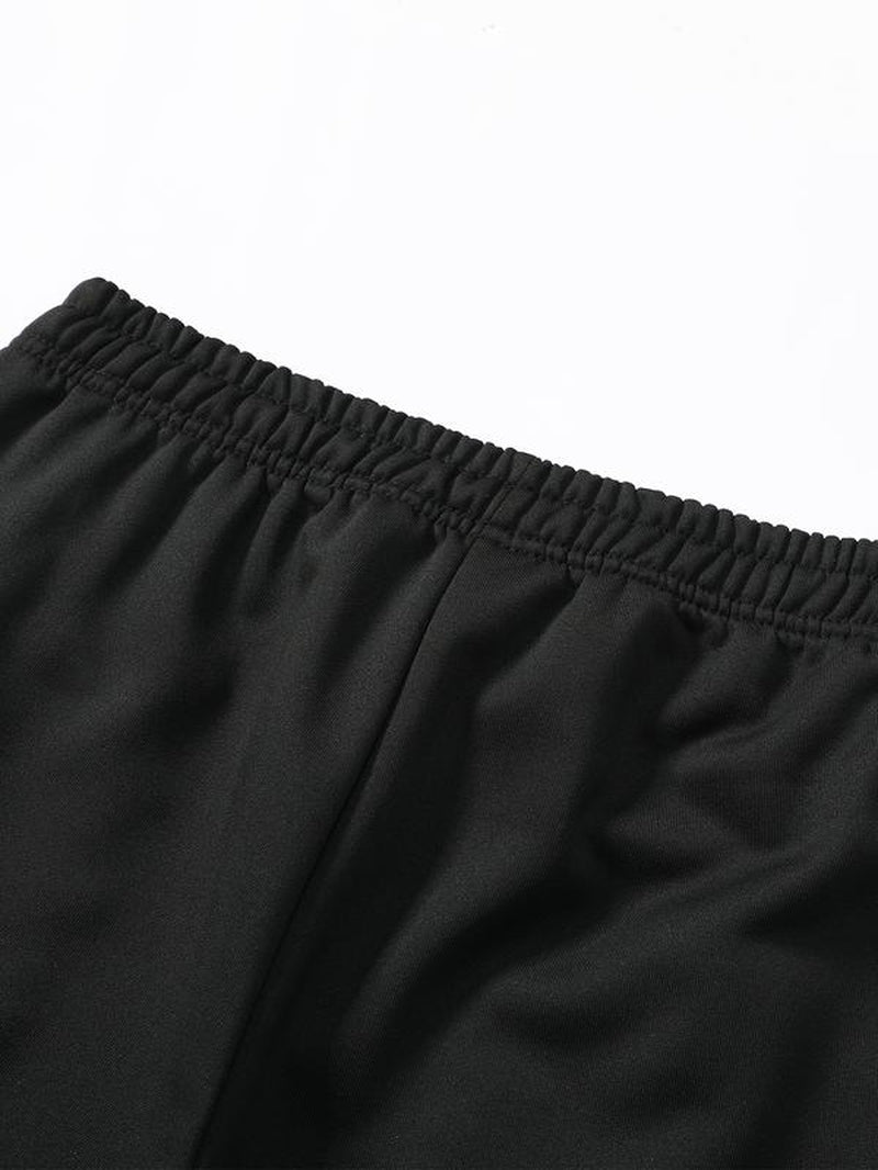 Men'S Summer Knitted Sweatpants, Summer Trendy High Street Versatile Casual Loose Straight Leg Pants, Spring and Autumn Styles, Solid Color Simple Long Pants, Men'S Style