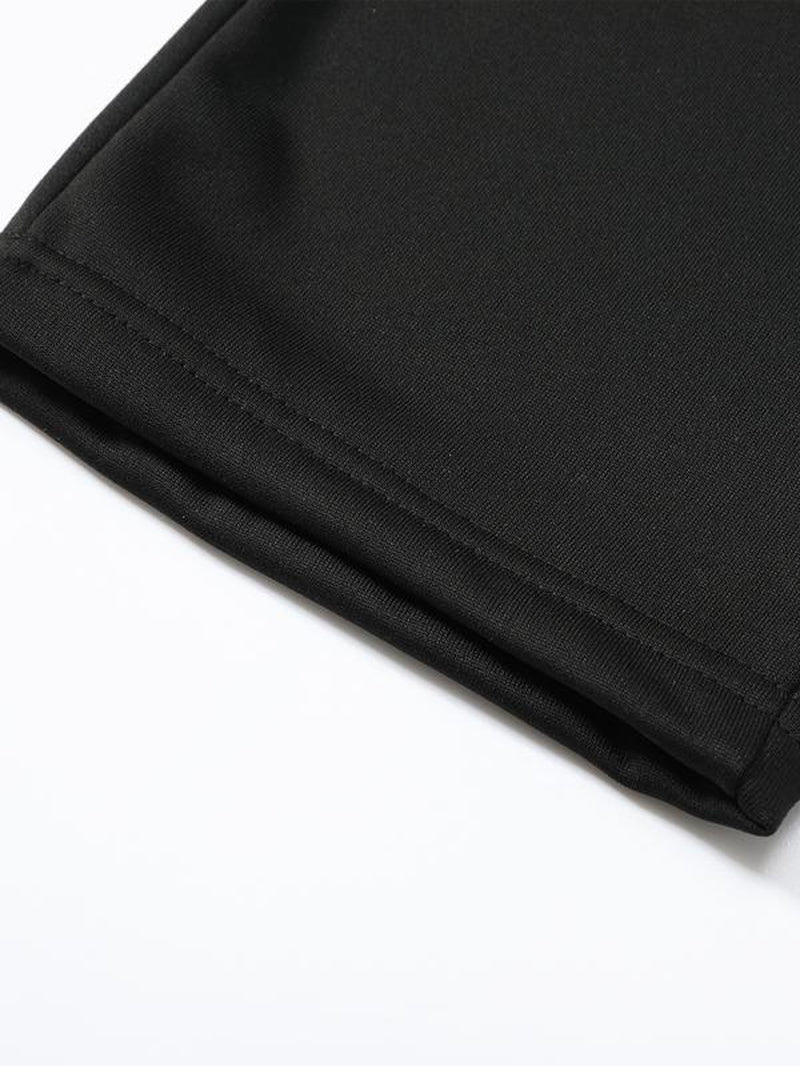 Men'S Summer Knitted Sweatpants, Summer Trendy High Street Versatile Casual Loose Straight Leg Pants, Spring and Autumn Styles, Solid Color Simple Long Pants, Men'S Style