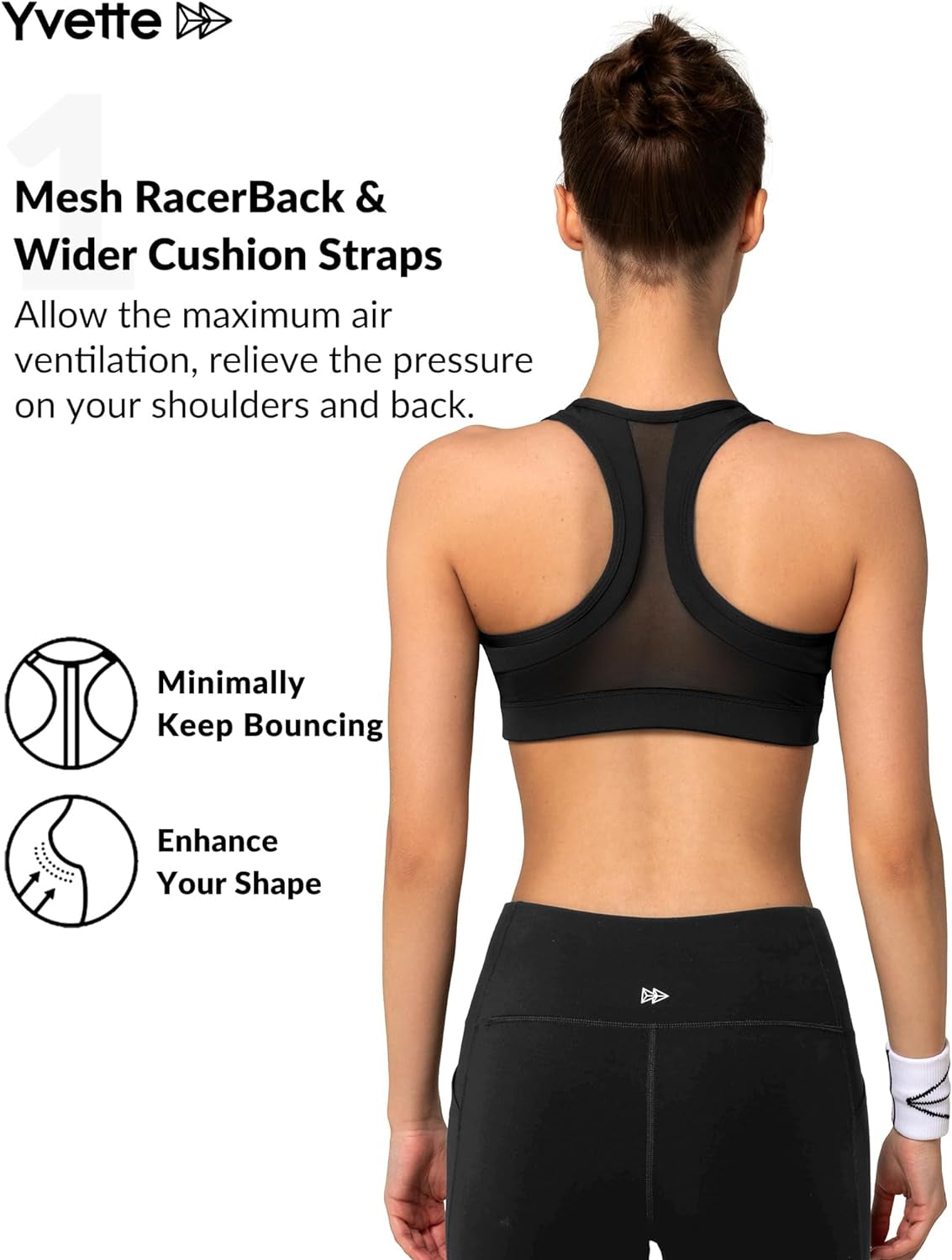 Zip Front Sports Bra - High Impact Sports Bras for Women Workout Fitness Running