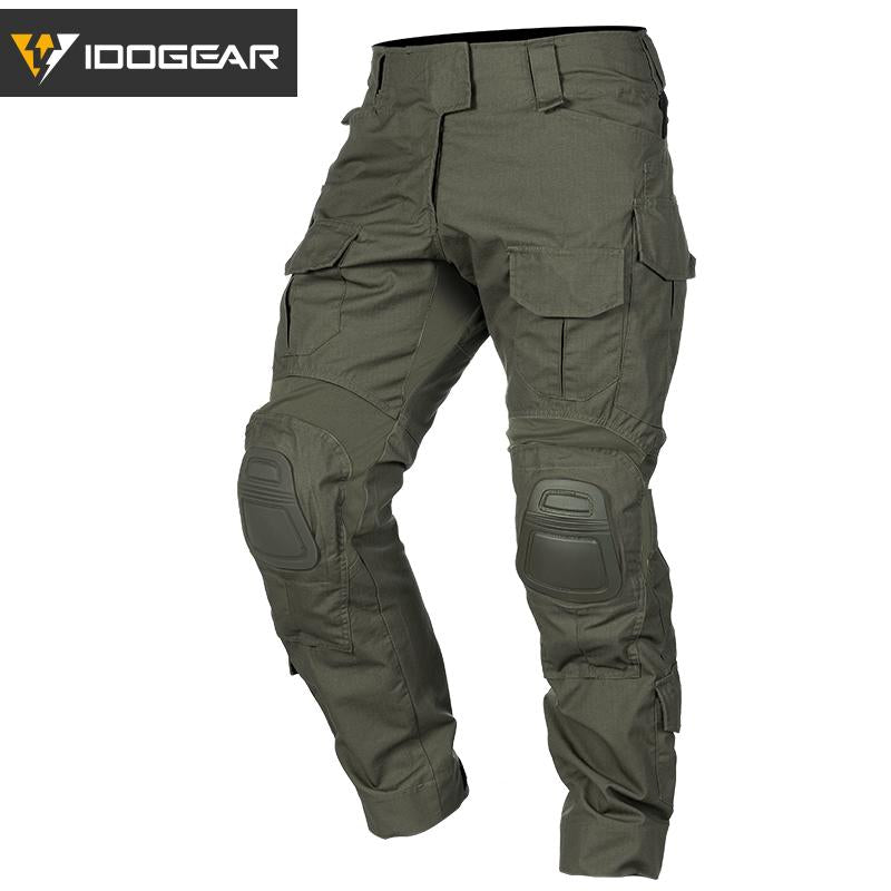 IDOGEAR Pants G3 Pants with Knee Pads Multiple Pocket Hook-And-Loop Adjuster Men'S Trousers 3205