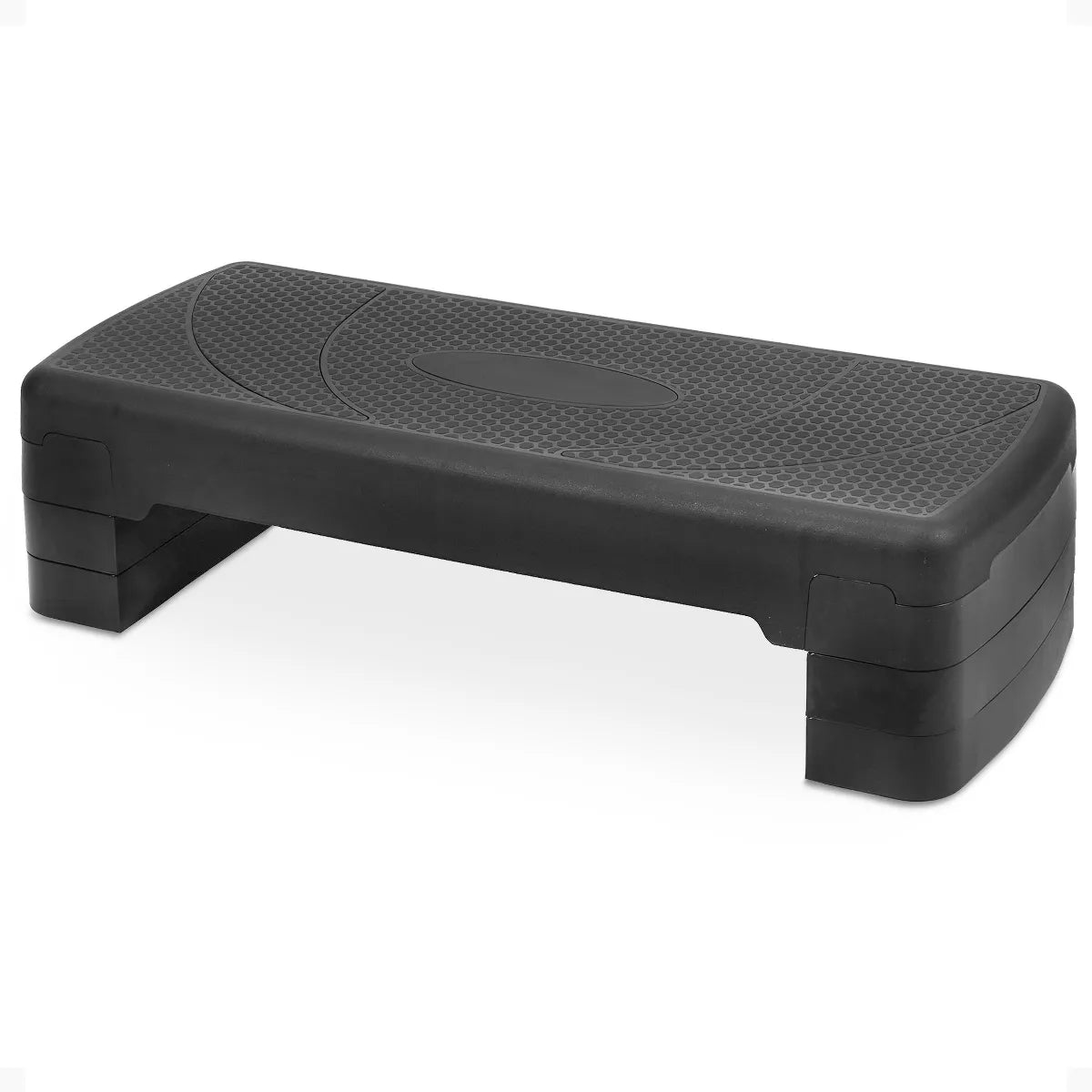 Lightweight Portable Adjustable Height Workout Aerobic Stepper Step Platform Fitness Trainer with Raisers