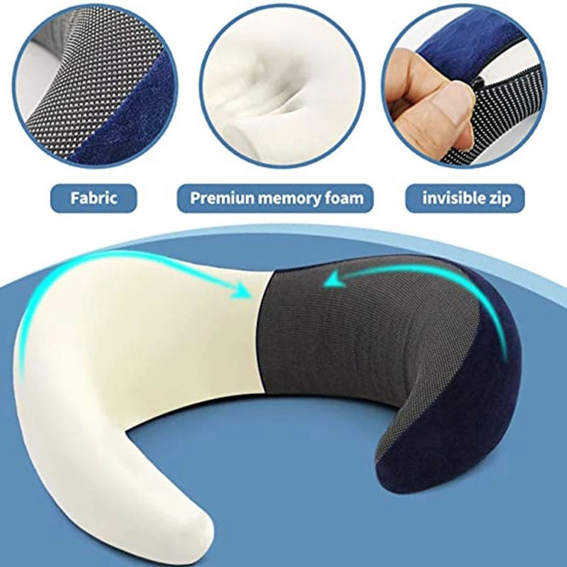 Pure Memory Foam Travel Neck Pillow